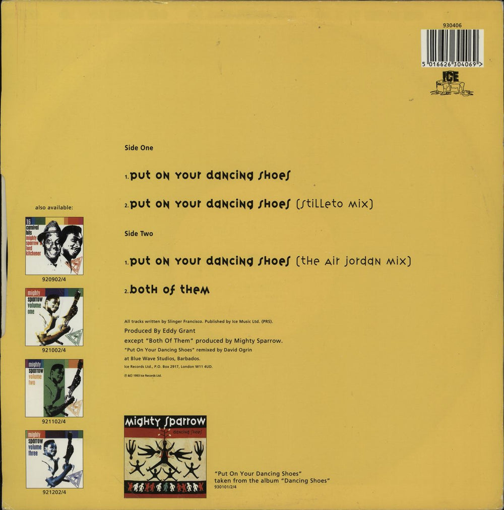 The Mighty Sparrow Put On Your Dancing Shoes UK 12" vinyl single (12 inch record / Maxi-single) T8812PU757432