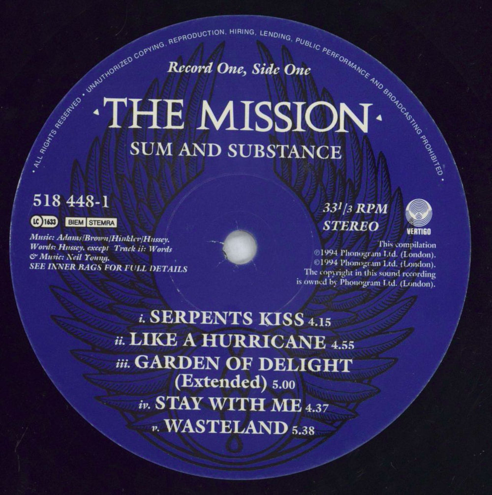 The Mission Sum And Substance UK 2-LP vinyl record set (Double LP Album) MIS2LSU828058