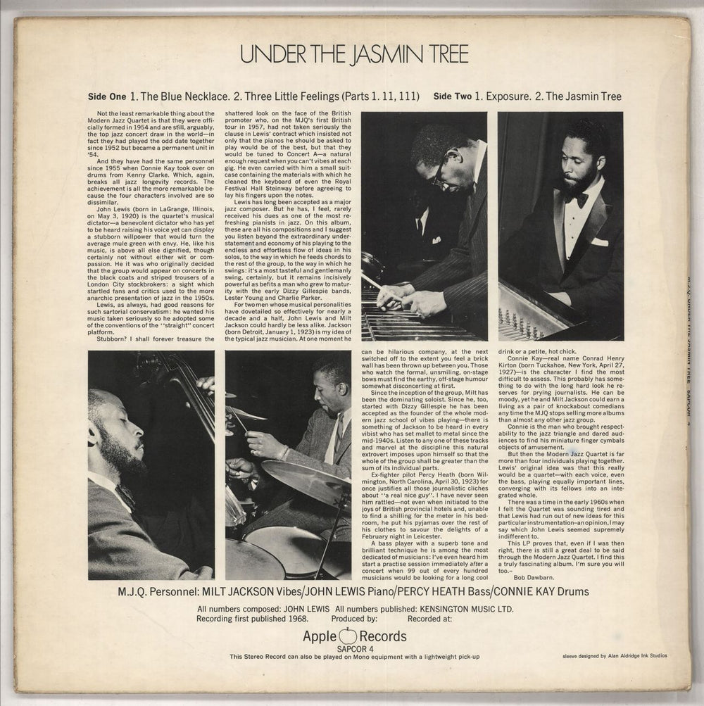 The Modern Jazz Quartet Under The Jasmin Tree - EX UK vinyl LP album (LP record)