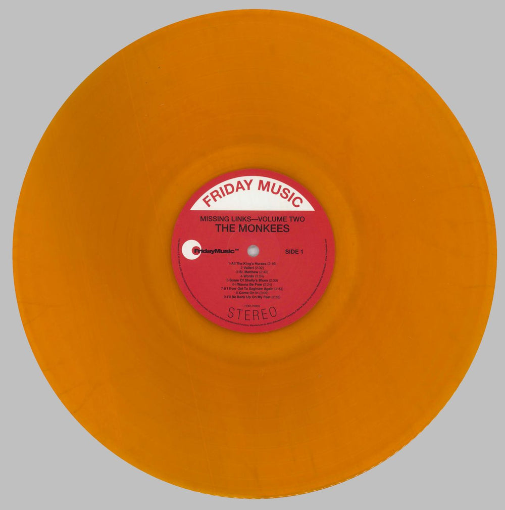 The Monkees Missing Links Two - RSD - Orange Vinyl US vinyl LP album (LP record) MKELPMI828459