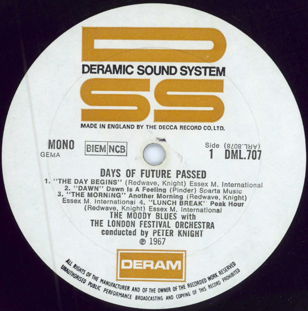 The Moody Blues Days Of Future Passed - Deep Groove UK vinyl LP album (LP record) MBLLPDA781360