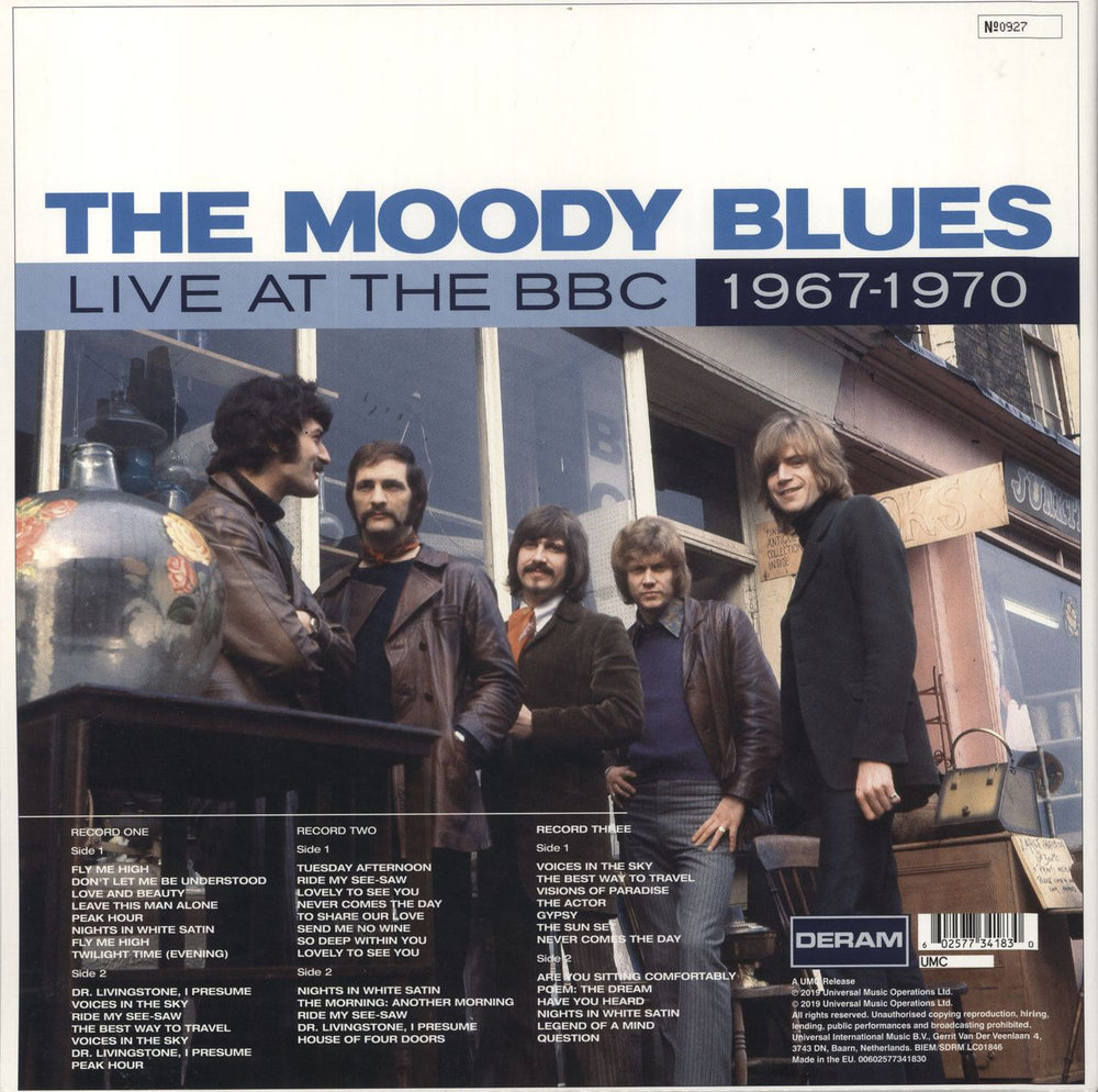 The Moody Blues Live At The BBC 1967-1970 UK 3-LP vinyl record set (Triple LP Album) 602577341830