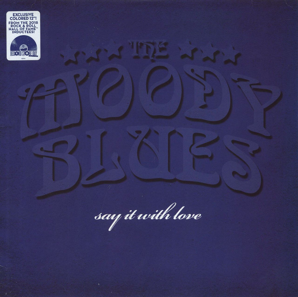 The Moody Blues Say It With Love - White Marbled UK 12" vinyl single (12 inch record / Maxi-single) ER204161