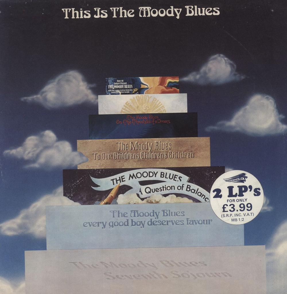 The Moody Blues This Is The Moody Blues - Price stickered UK 2-LP vinyl record set (Double LP Album) MB1/2