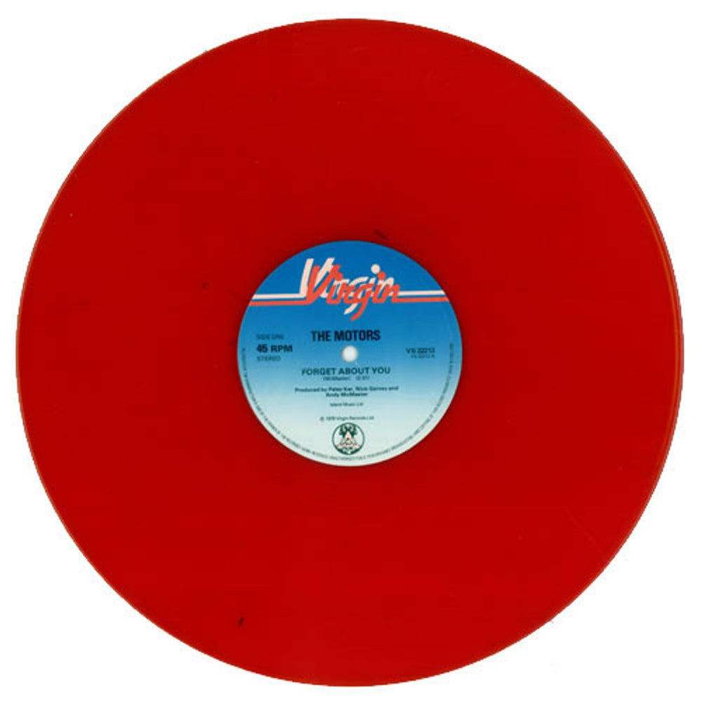 The Motors Forget About You - Red Vinyl UK 12" vinyl single (12 inch record / Maxi-single) MTR12FO89079