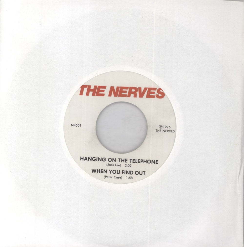 The Nerves The Nerves - Hanging On The Telephone - EP US 7" vinyl single (7 inch record / 45) NE507TH702463