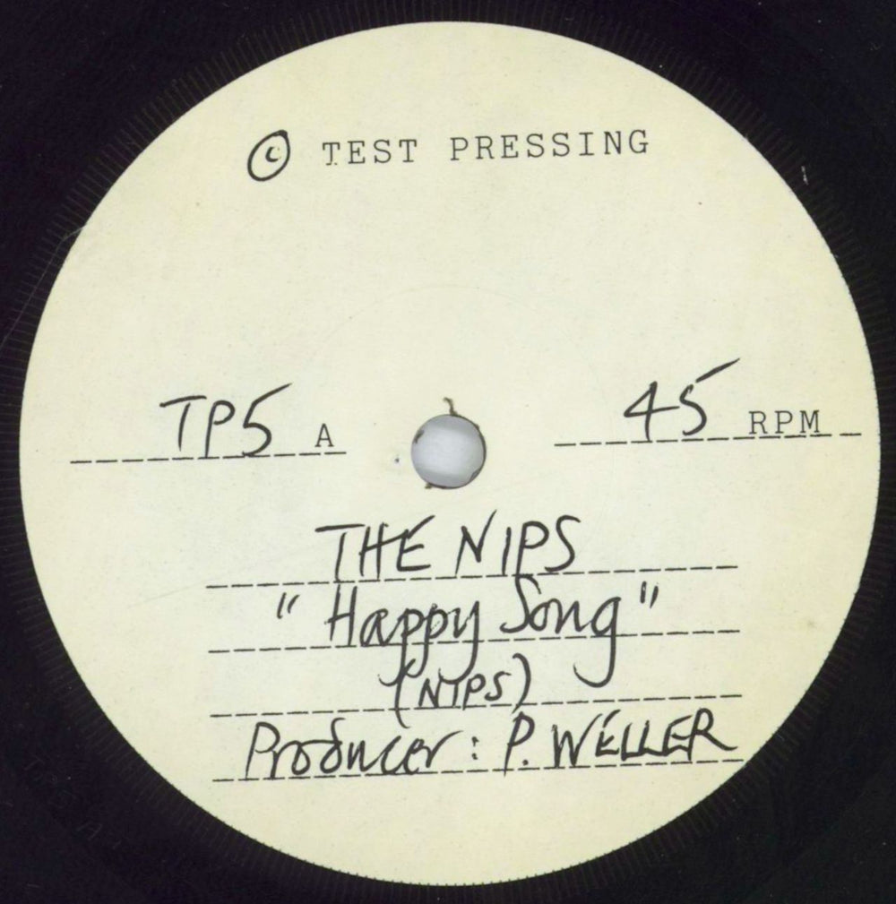 The Nips Happy Song UK 7" vinyl single (7 inch record / 45) N.S07HA817970