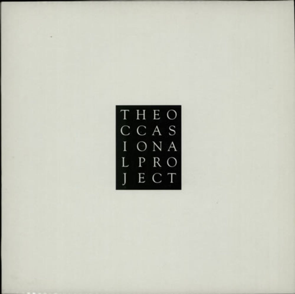 The Occasional Project One UK 12" vinyl single (12 inch record / Maxi-single) 001