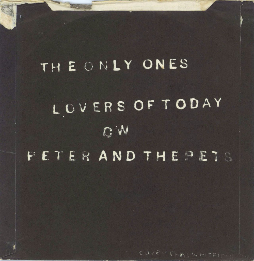 The Only Ones Lovers Of Today - EX UK 7" vinyl single (7 inch record / 45)