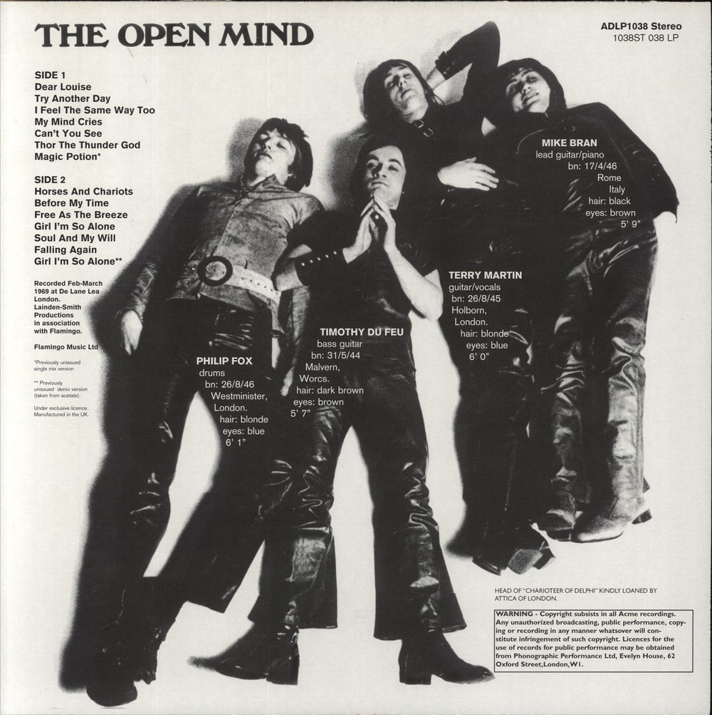 The Open Mind The Open Mind - 180gm+ 7" UK vinyl LP album (LP record)