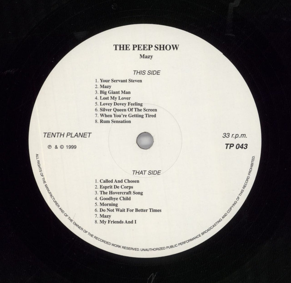 The Peep Show Mazy UK vinyl LP album (LP record) 5050749415783