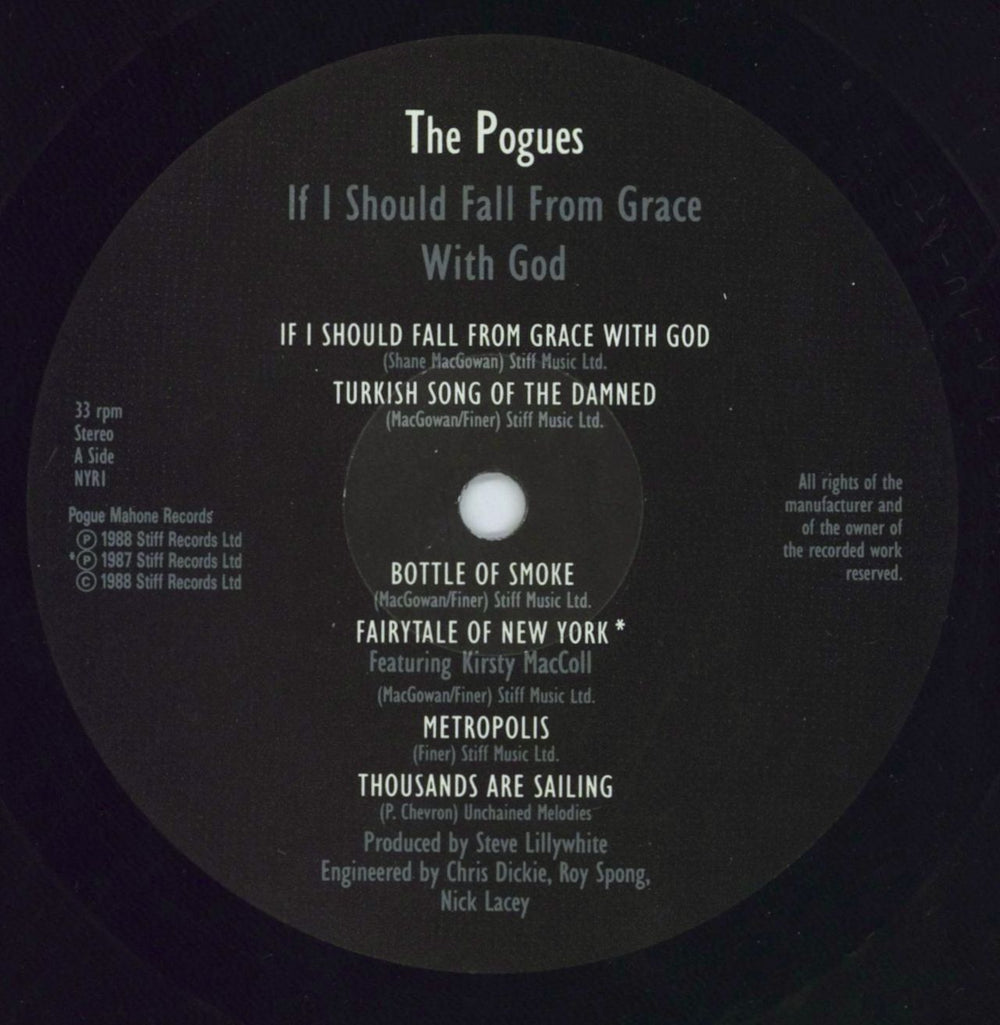 The Pogues If I Should Fall From Grace With God - EX UK vinyl LP album (LP record) POGLPIF817248