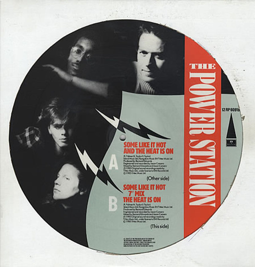 The Power Station Some Like It Hot UK 12" vinyl picture disc (12 inch picture record) POW2PSO15080