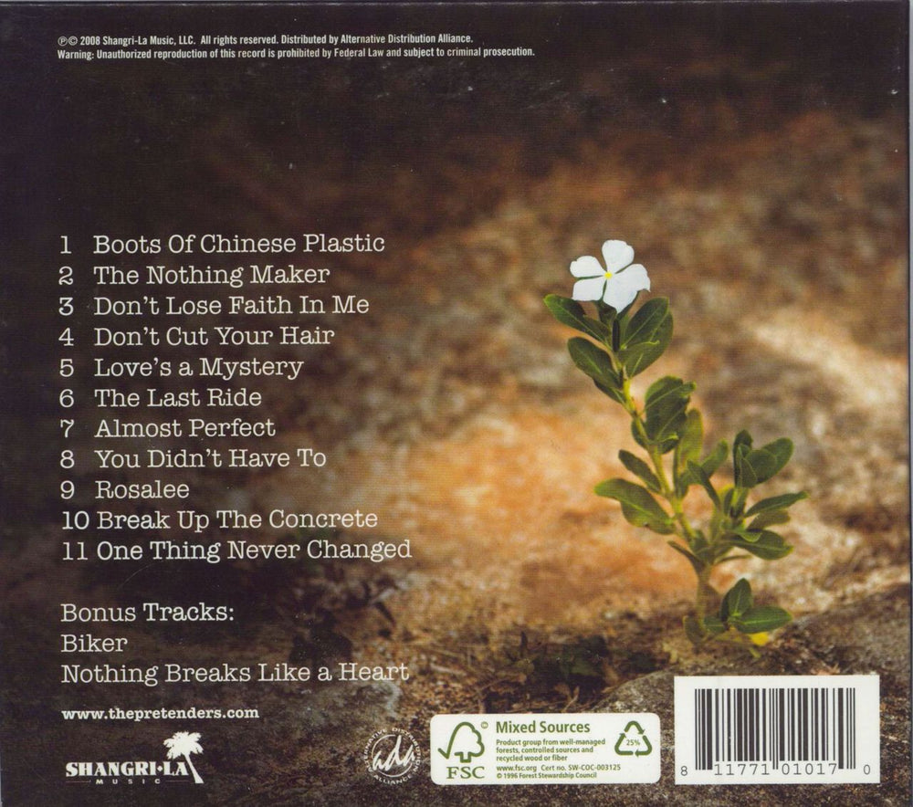 The Pretenders Break Up The Concrete US CD album (CDLP) 811771010170