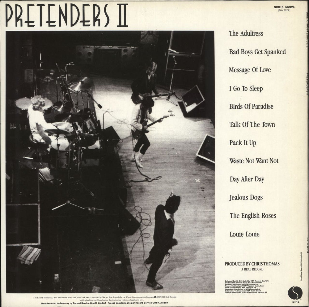 The Pretenders Pretenders II German vinyl LP album (LP record)