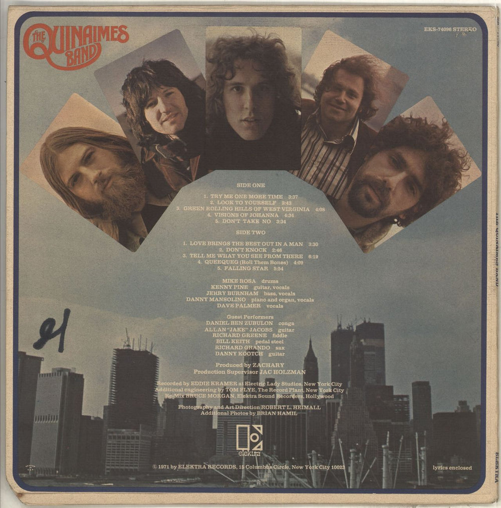 The Quinaimes Band The Quinaimes Band US vinyl LP album (LP record)