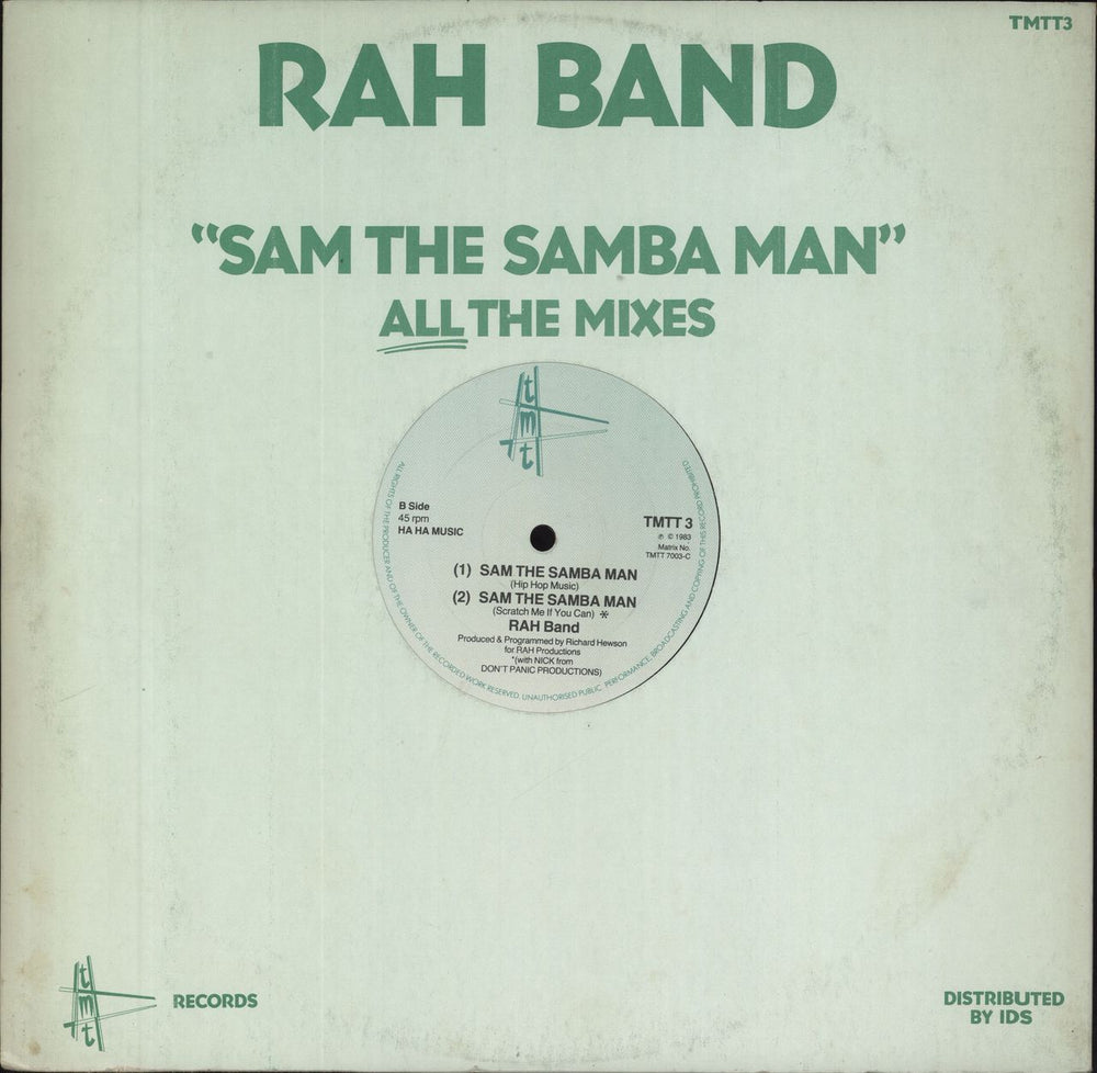 The Rah Band Sam The Samba Man UK 12" vinyl single (12 inch record / Maxi-single)