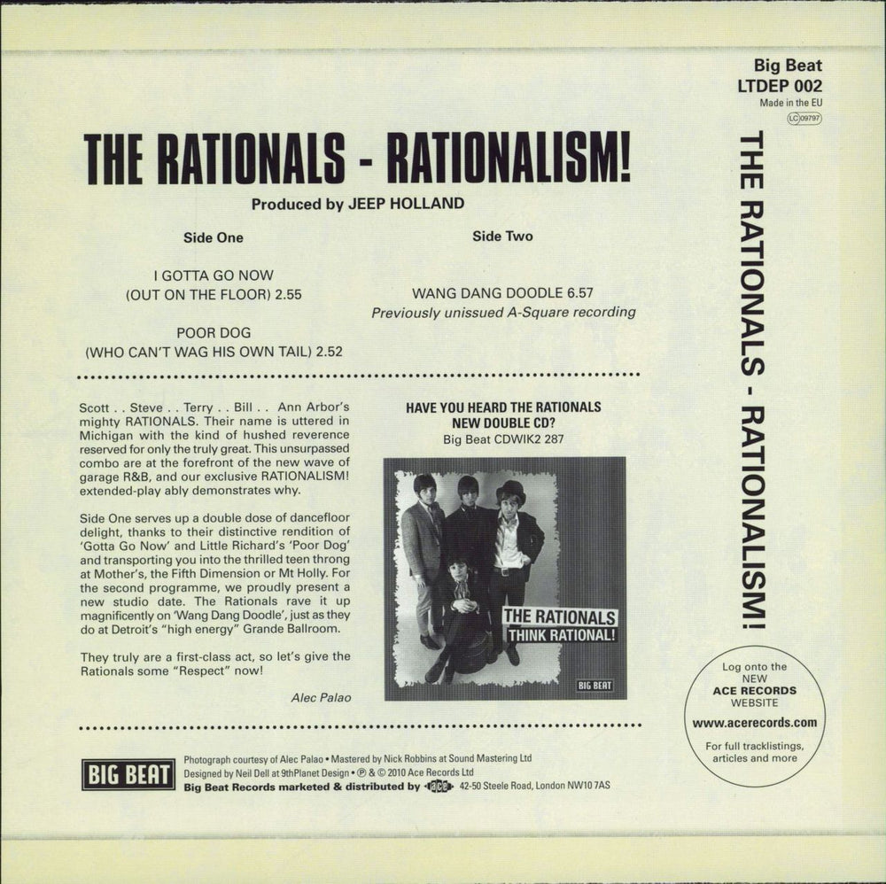 The Rationals Rationalism! EP UK 7" vinyl single (7 inch record / 45)