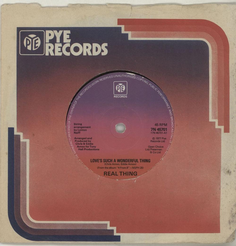The Real Thing Love's Such A Wonderful Thing - Solid UK 7" vinyl single (7 inch record / 45) 7N45701