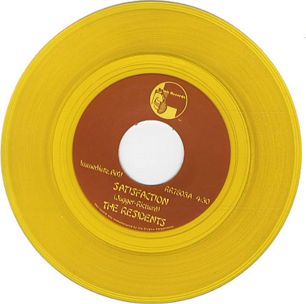 The Residents (I Can't Get No) Satisfaction - Gold Vinyl US 7" vinyl single (7 inch record / 45) RSD07IC336160