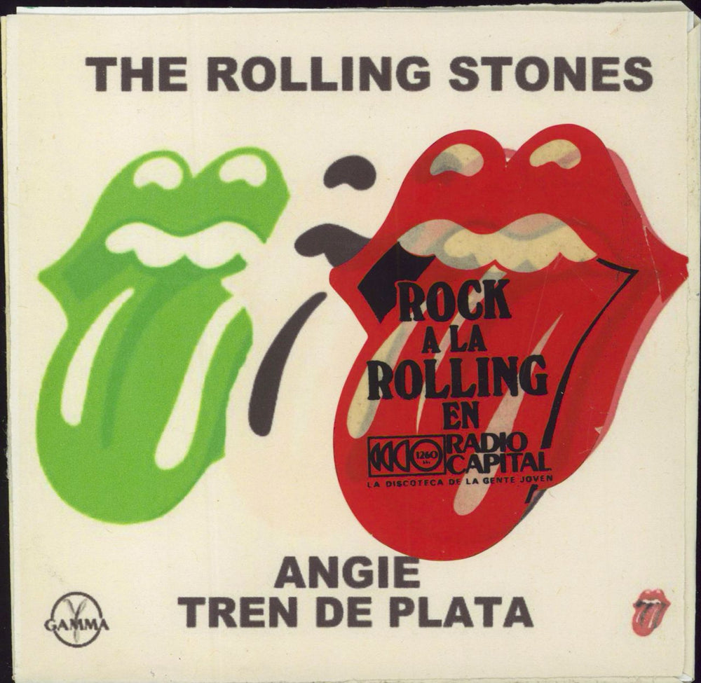 The Rolling Stones Angie + P/S Mexican Promo 7" vinyl single (7 inch record / 45) G-1265