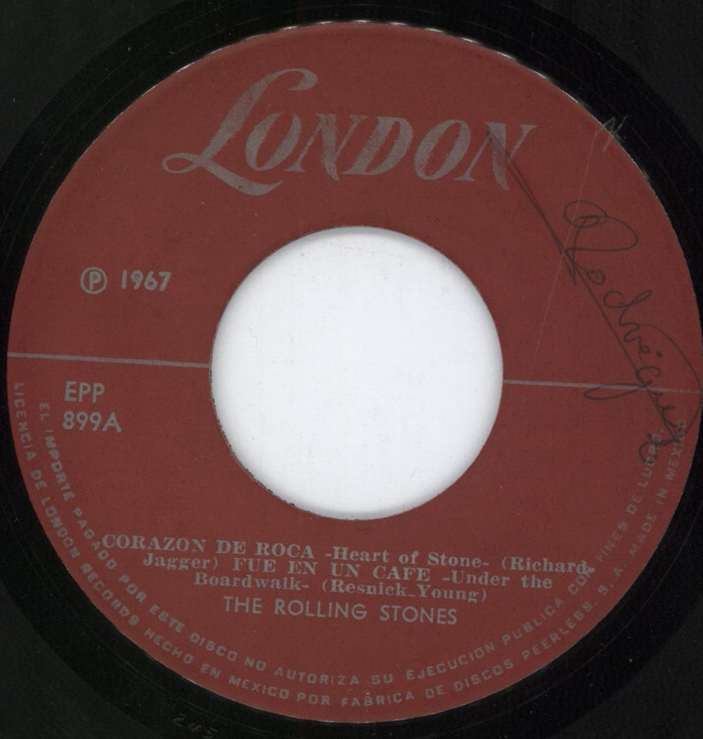 The Rolling Stones Corazon De Roca EP Mexican 7" vinyl single (7 inch record / 45) ROL07CO315518