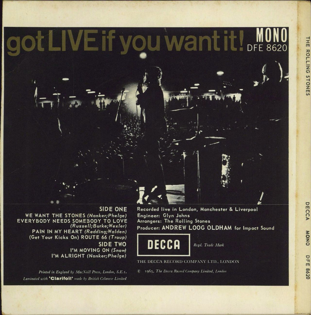 The Rolling Stones Got Live If You Want It EP - 1972 Boxed - EX UK 7" vinyl single (7 inch record / 45)