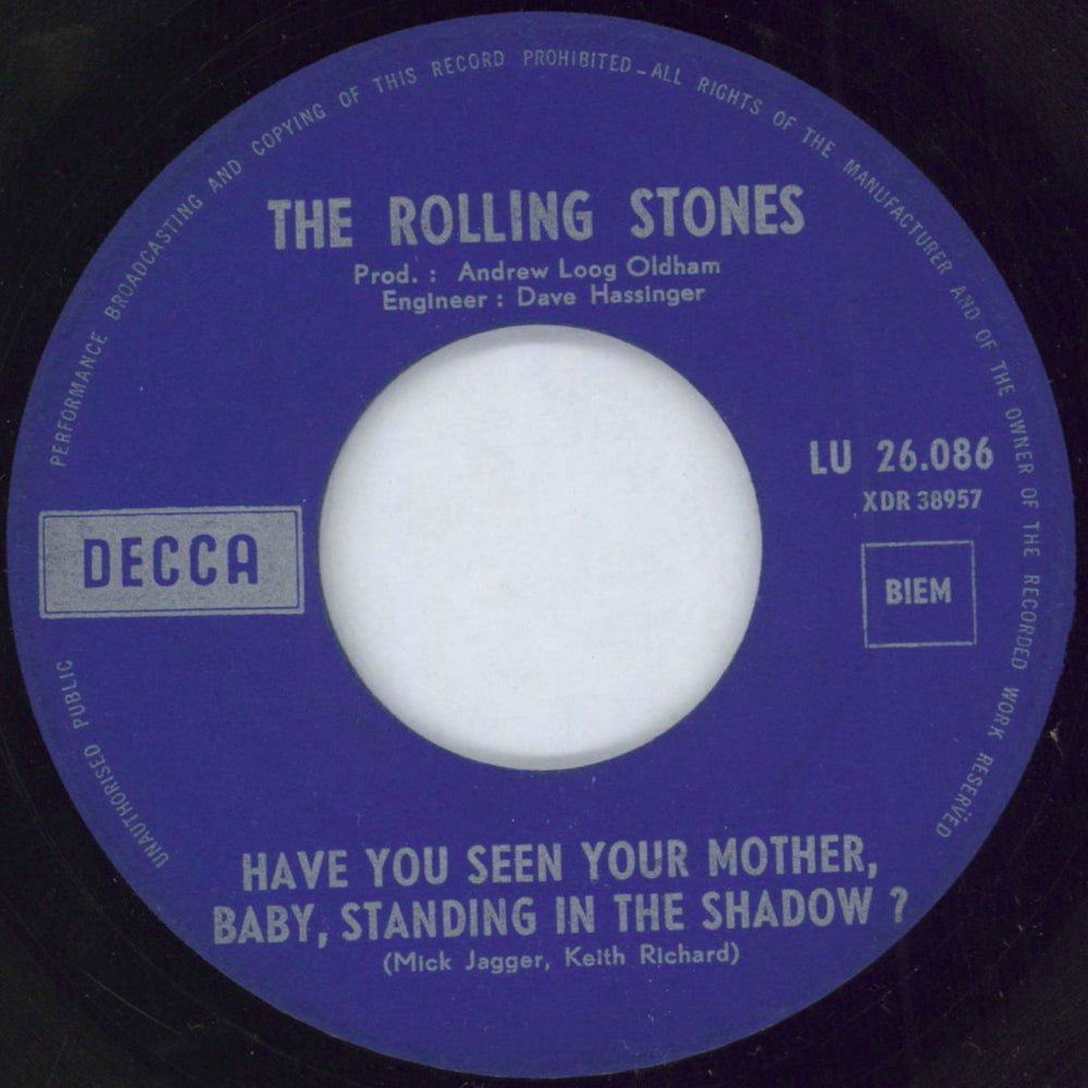 The Rolling Stones Have You Seen Your Mother - P/S Belgian 7" vinyl single (7 inch record / 45) ROL07HA790041