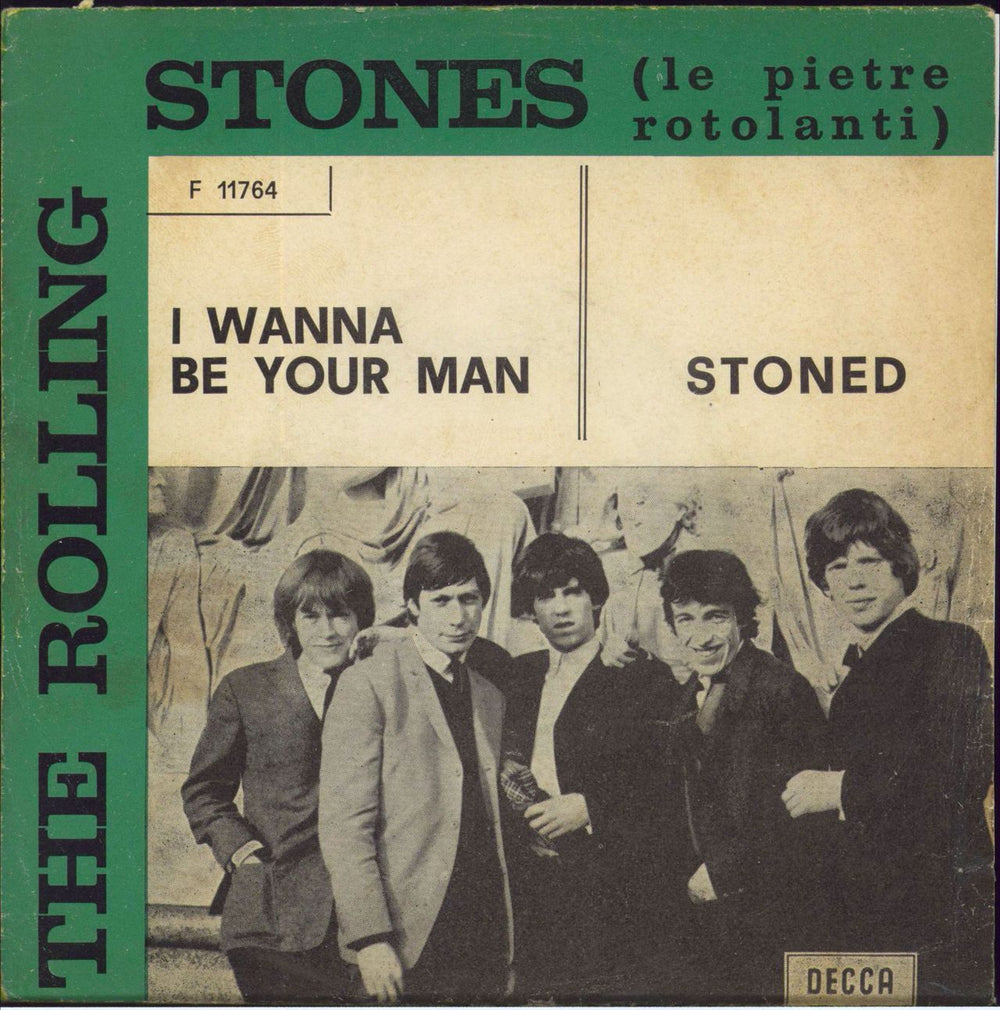 The Rolling Stones I Wanna Be Your Man - Green p/s Italian 7" vinyl single (7 inch record / 45) F11764