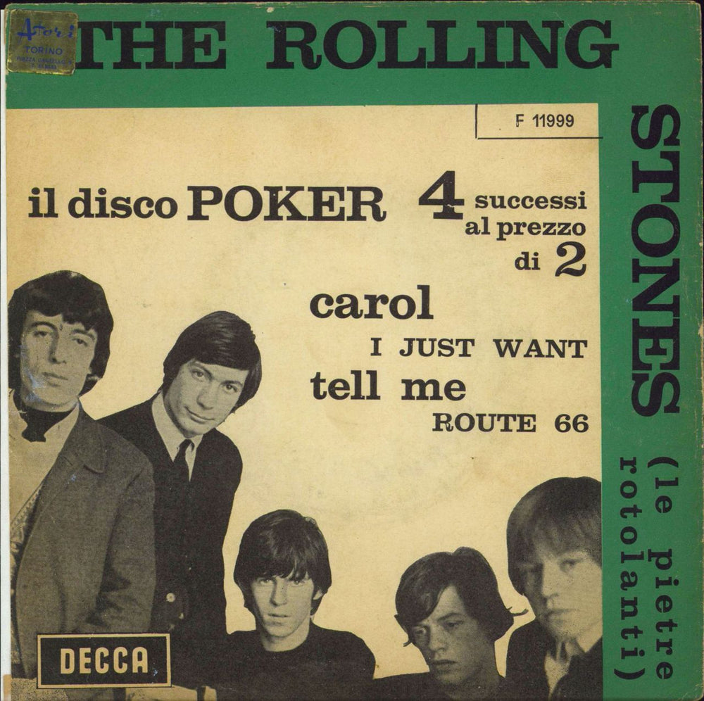 The Rolling Stones Il Disco Poker - Dark Green Border Italian 7" vinyl single (7 inch record / 45)