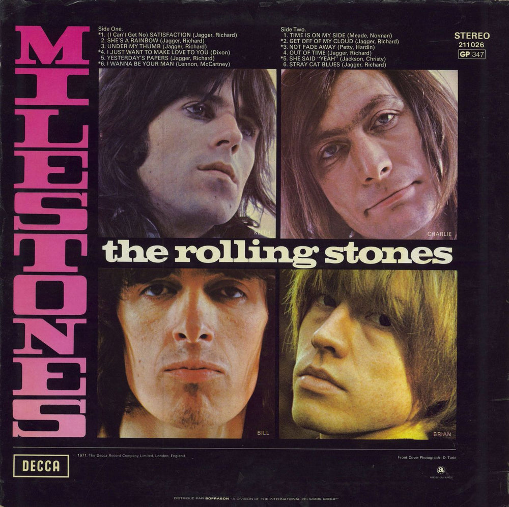 The Rolling Stones Milestones - 1st + Sticker French vinyl LP album (LP record)