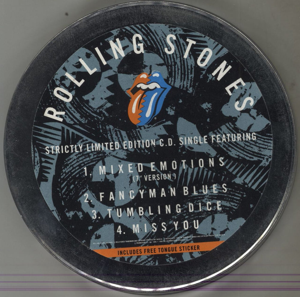 The Rolling Stones Mixed Emotions - Tin UK CD single (CD5 / 5") 655193-5