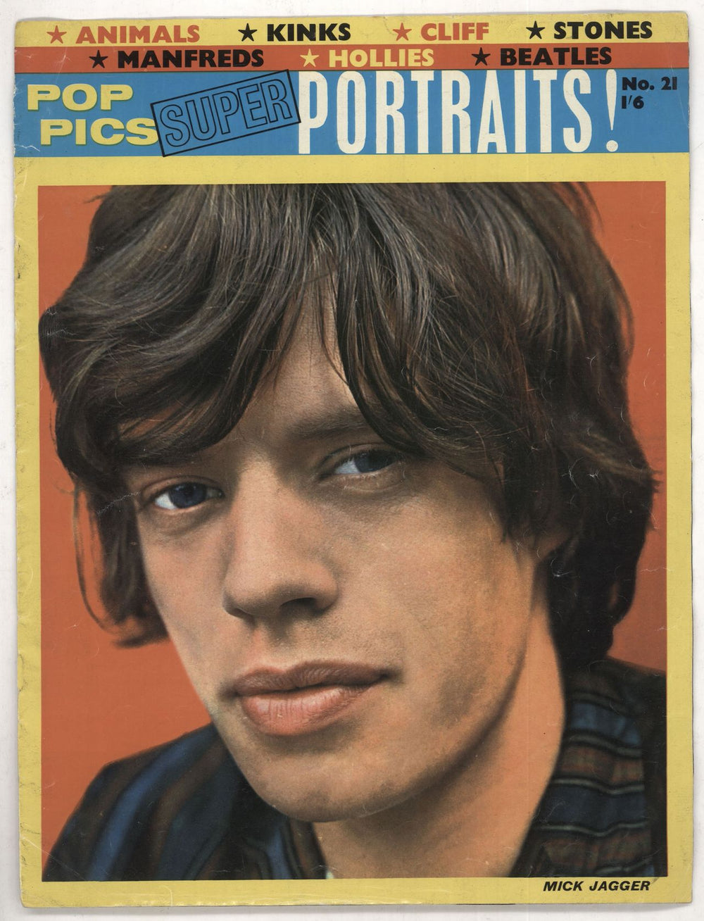 The Rolling Stones Pop Pics Super Portraits No.21 UK magazine MAGAZINE