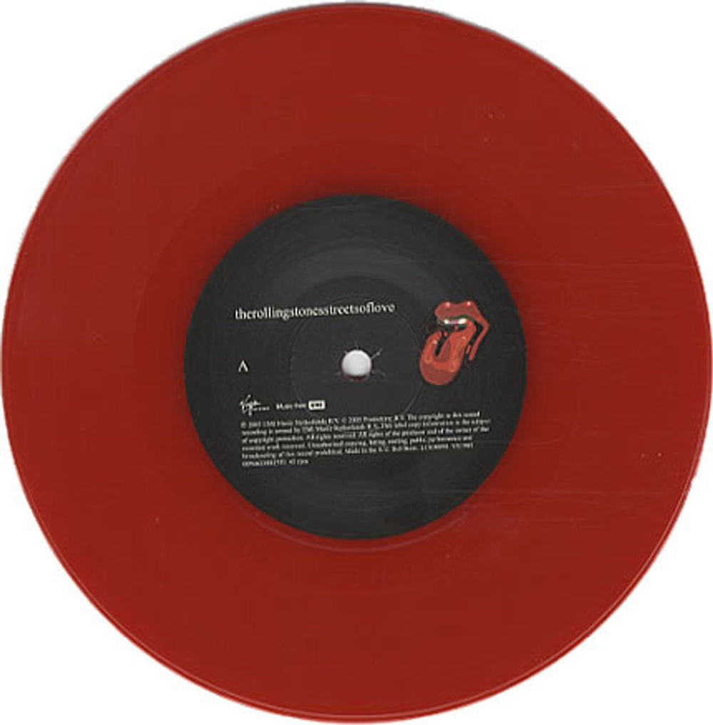 The Rolling Stones Streets Of Love / Rough Justice - Red Vinyl UK 7" vinyl single (7 inch record / 45) ROL07ST334340