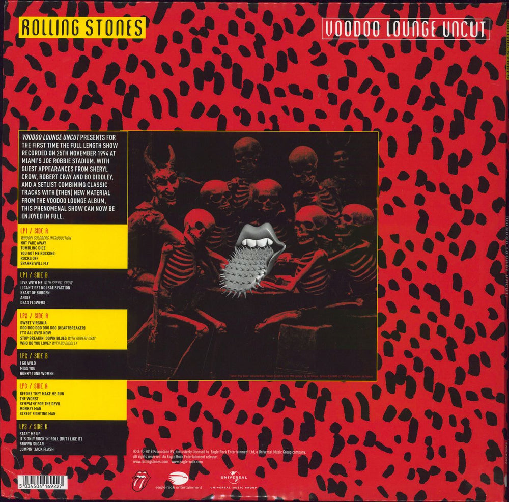 The Rolling Stones Voodoo Lounge Uncut - 180gm Red Vinyl UK 3-LP vinyl record set (Triple LP Album) 5034504169227