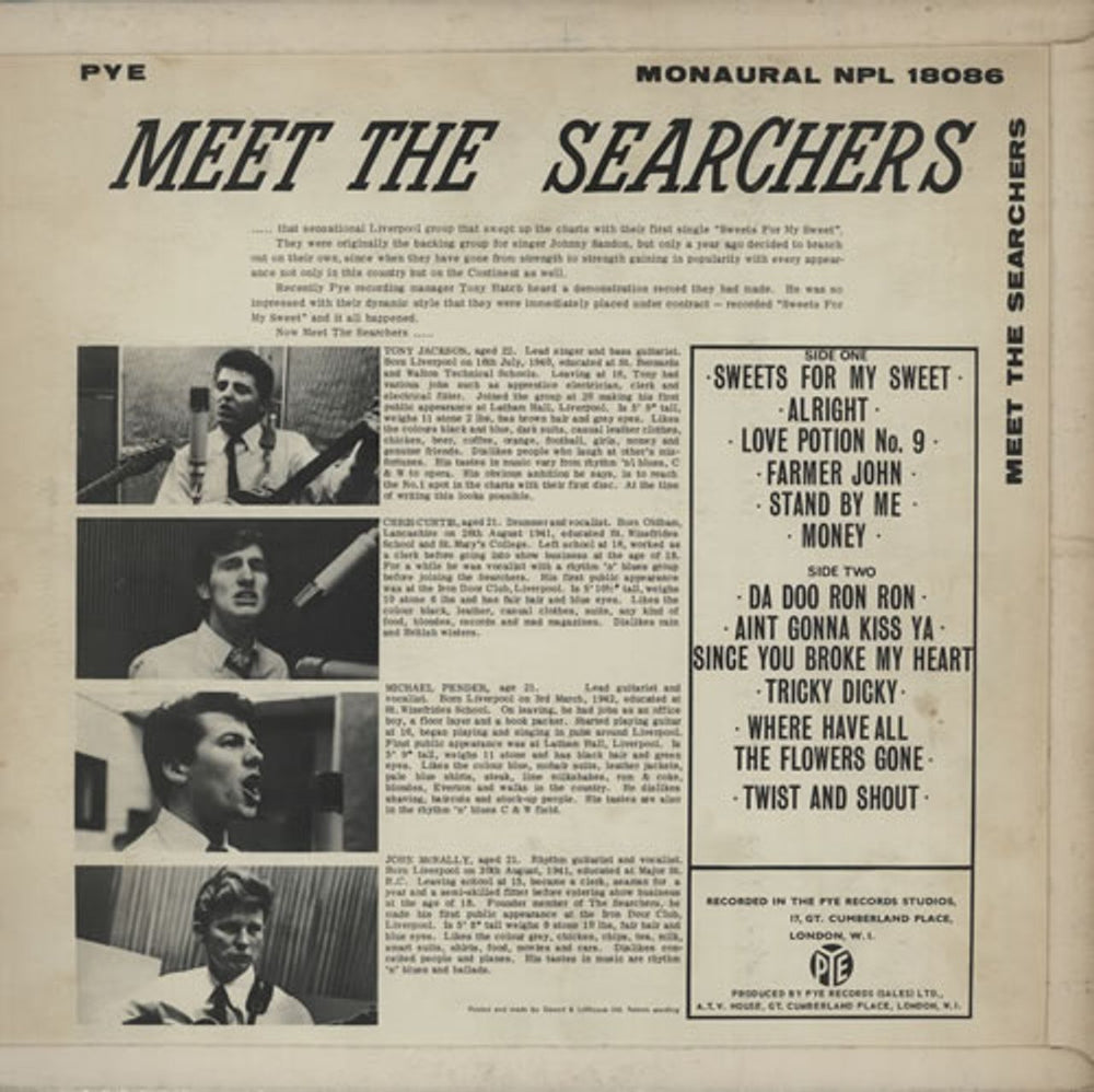 The Searchers Meet The Searchers - VG UK vinyl LP album (LP record) SRCLPME579218