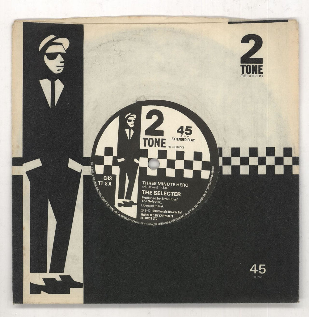 The Selecter Three Minute Hero UK 7" vinyl single (7 inch record / 45) CHSTT8