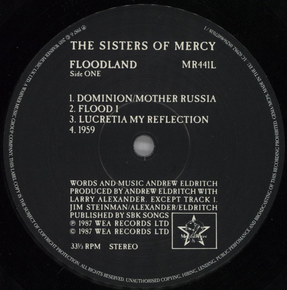 The Sisters Of Mercy Floodland UK vinyl LP album (LP record) SOMLPFL819912