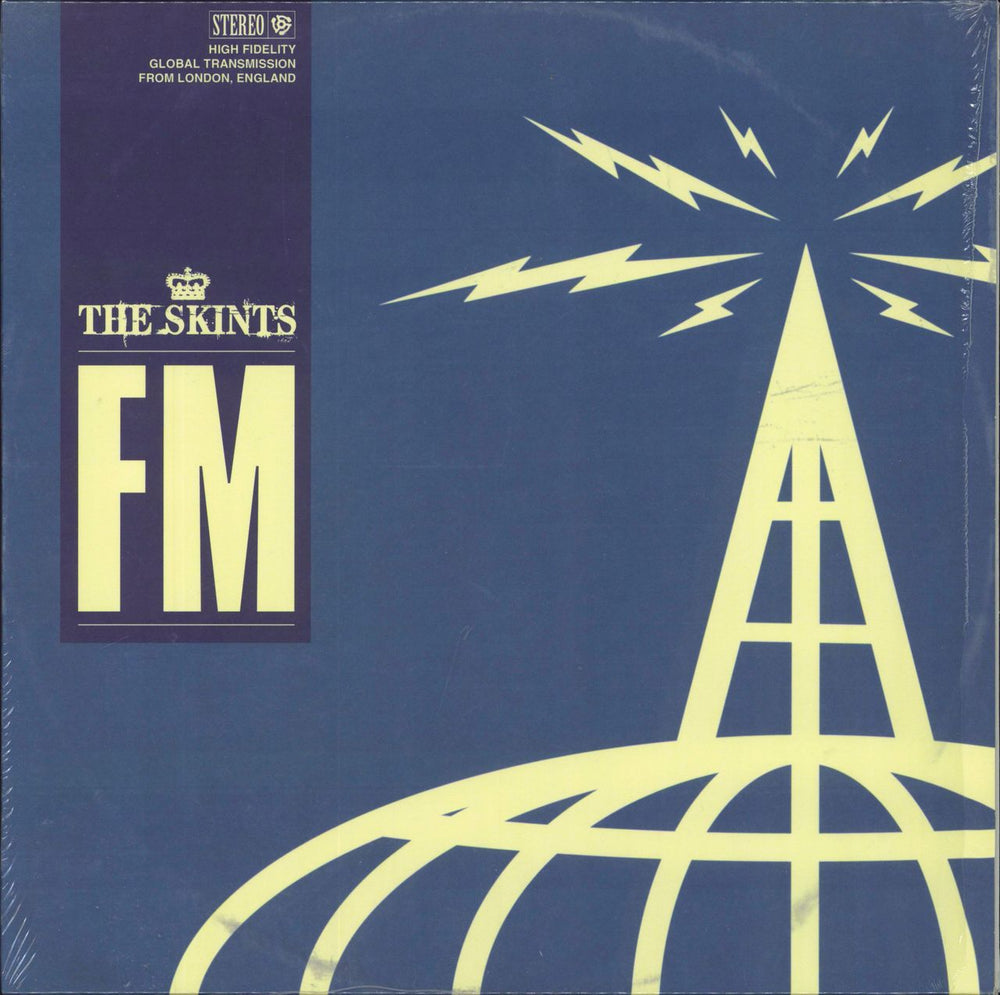 The Skints FM - Blue White Haze Vinyl + Shrink UK vinyl LP album (LP record) ES-1046V