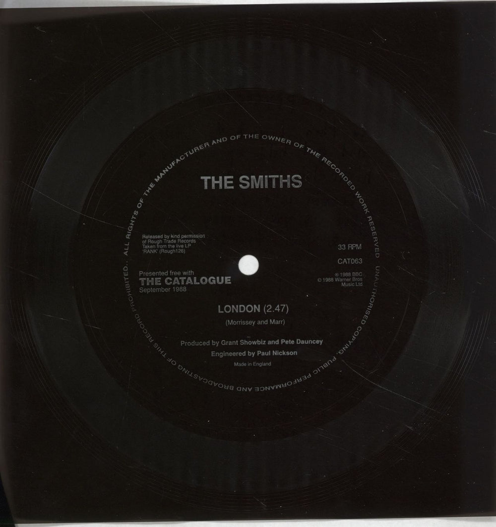 The Smiths London UK 7" vinyl single (7 inch record / 45) CAT063