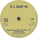 The Smiths Shakespeare's Sister - Solid centre + PR UK 7" vinyl single (7 inch record / 45) SMI07SH159636