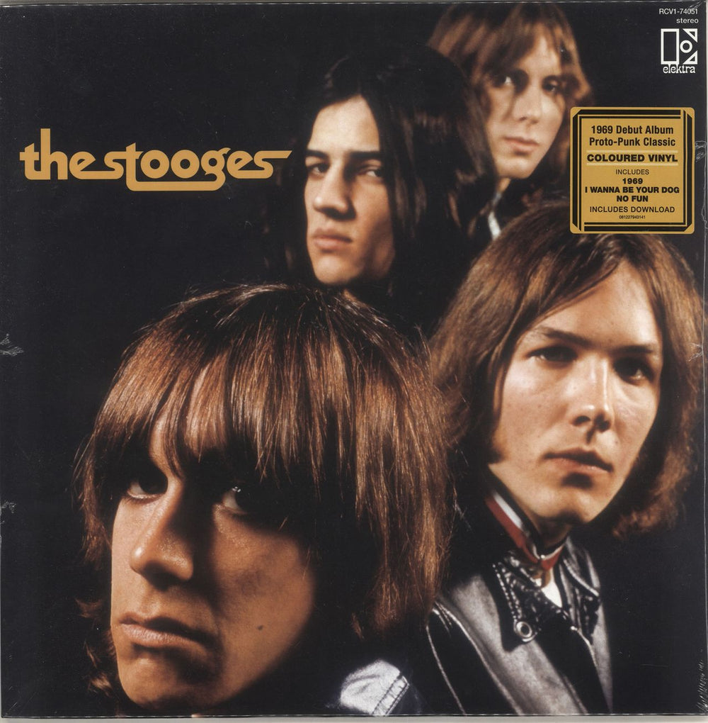 The Stooges The Stooges - Clear & Black Swirl Vinyl - Sealed UK vinyl LP album (LP record) RCV1-74051