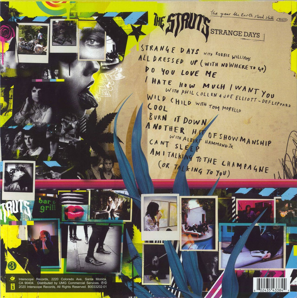 The Struts Strange Days - RSD - Clear Vinyl US vinyl LP album (LP record) 602435433844