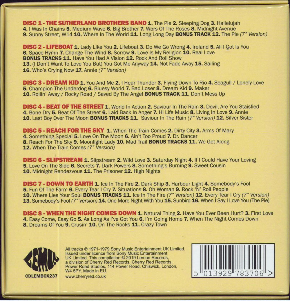 The Sutherland Brothers & Quiver The Albums UK CD Album Box Set 5013929783706