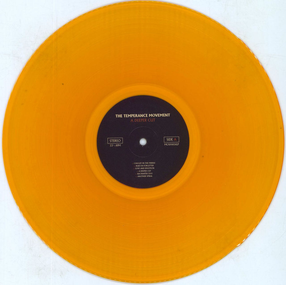 The Temperance Movement A Deeper Cut - Orange Vinyl UK vinyl LP album (LP record) XWXLPAD800797