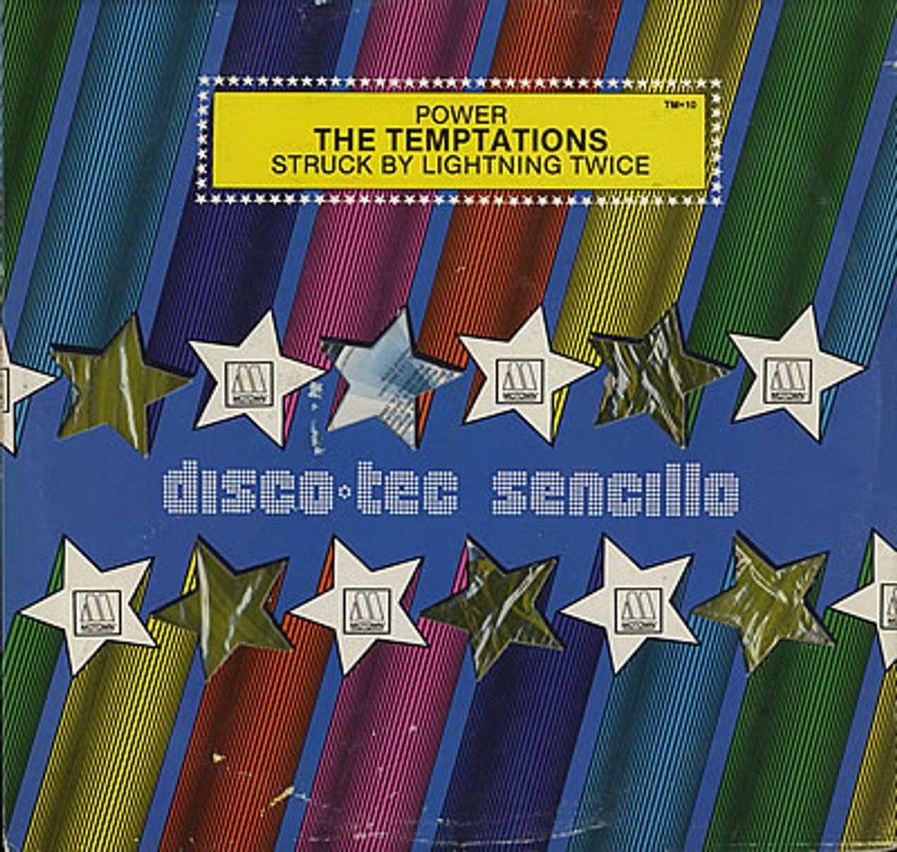 The Temptations Poder 'Power' - Yellow Vinyl Mexican 12" vinyl single (12 inch record / Maxi-single) TM-10