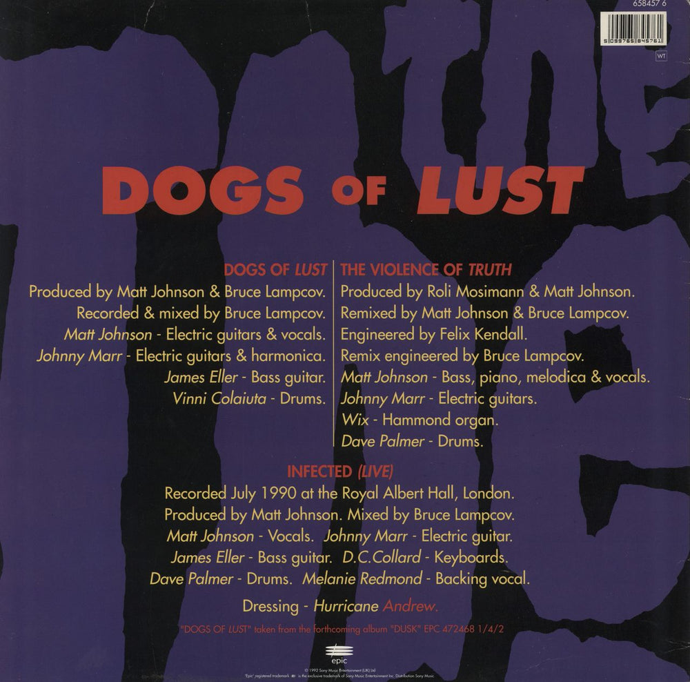 The The Dogs Of Lust UK 12" vinyl picture disc (12 inch picture record) 5099765845761