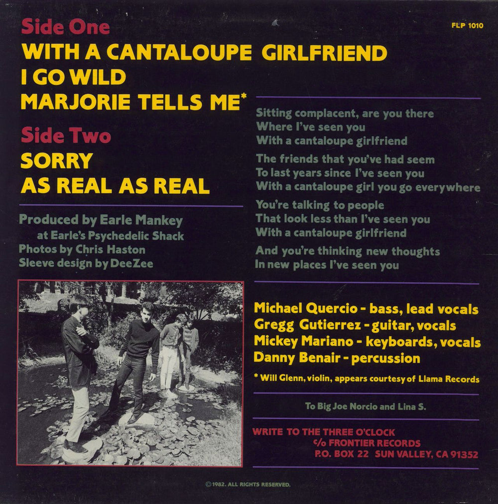 The Three O'Clock Baroque Hoedown US 12" vinyl single (12 inch record / Maxi-single)