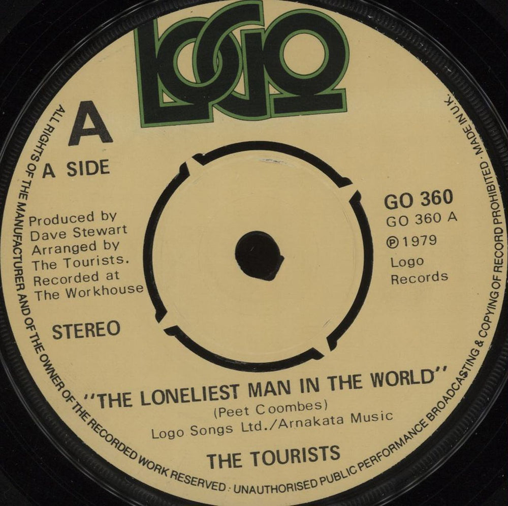 The Tourists The Loneliest Man In The World - 4pr UK 7" vinyl single (7 inch record / 45) GO360