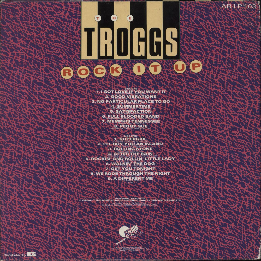 The Troggs Rock It Up UK vinyl LP album (LP record)